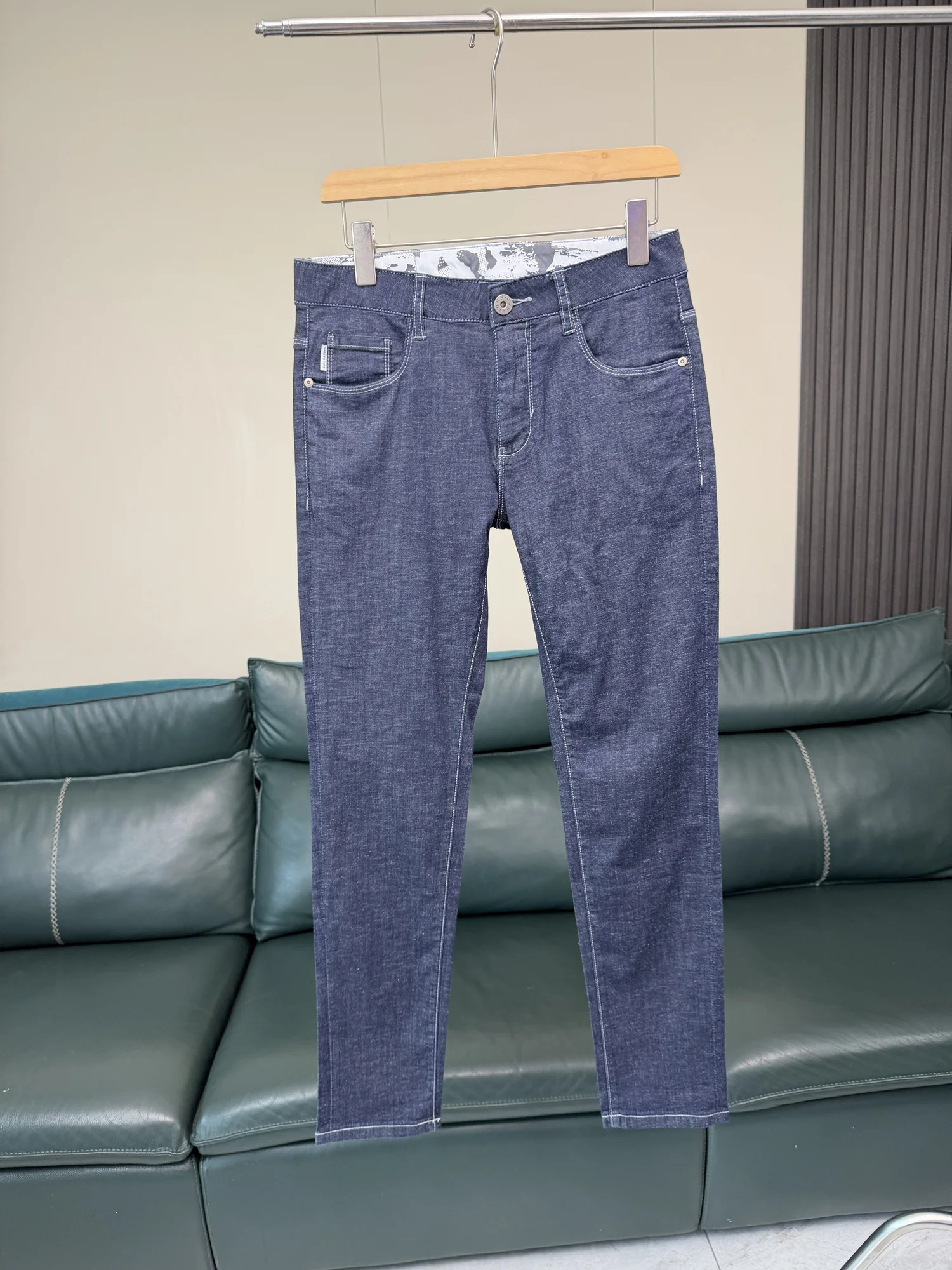 Slim Fit Casual Men's Spring Summer Thin Breathable Comfortable Elastic Straight Leg Jeans Penetrating Style Urban Fashion