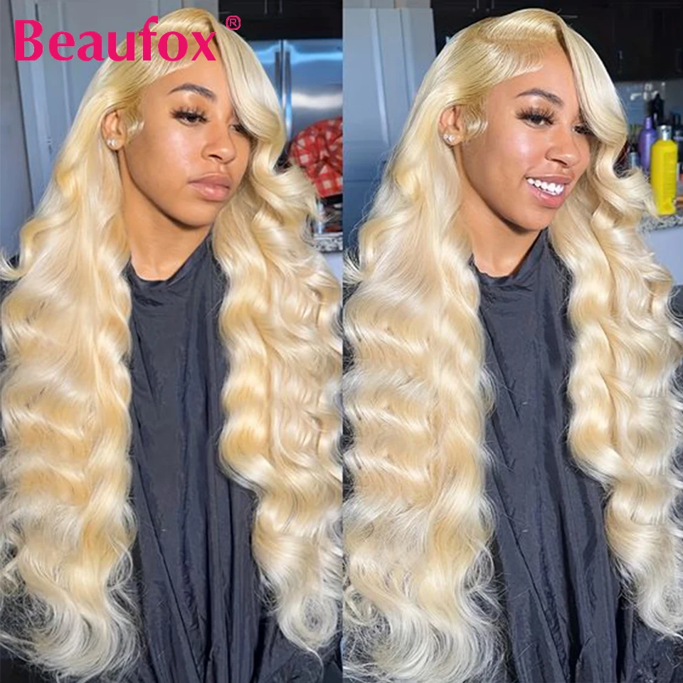 Beaufox 613 blond pasma typu Body Wave ludzki włos klasy 12A nieprzetworzone indyjskie faliste ludzkie włosy splot 1/3/4 zestawy miodowy blond