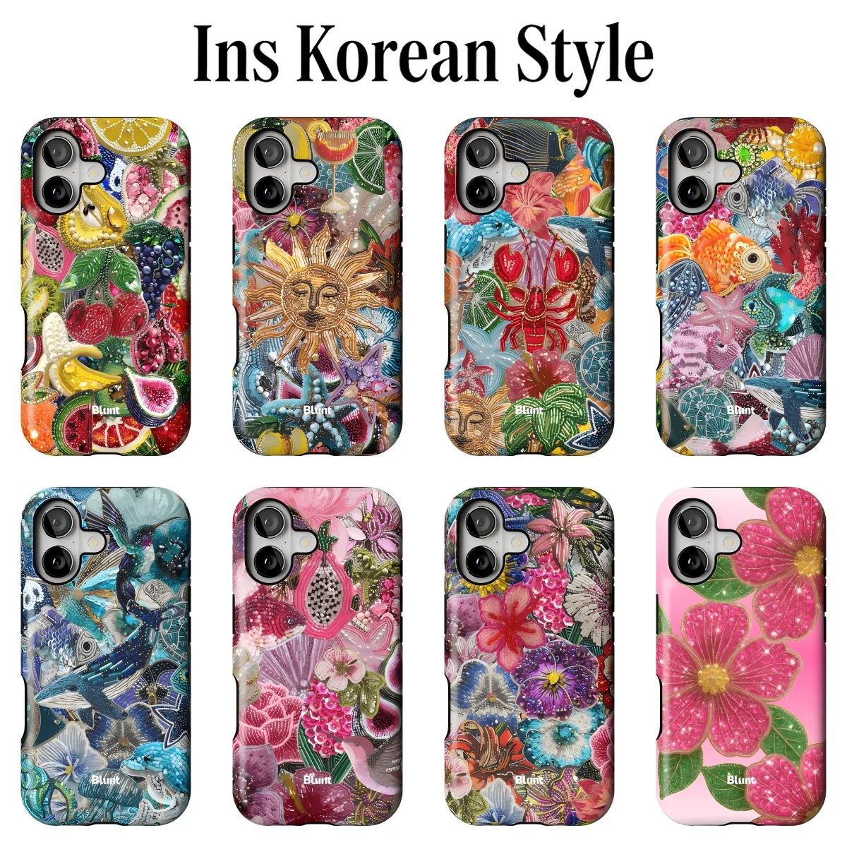 Colorful Ocean Marine Life Phone Case for Samsung Galaxy S23 S24 S25 S26 FE Plus Ultra Edge 4G 5G Luxury Double-layer Back Cover