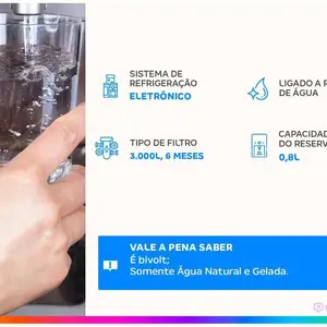 Wasserreiniger weißer Tisch Electrolux Acqua Pure4x Kalt und natürliches Wasser PE12B - Bivolt 12 Hauptverkaufsreiniger kaltes und natürliches Wasser - №2