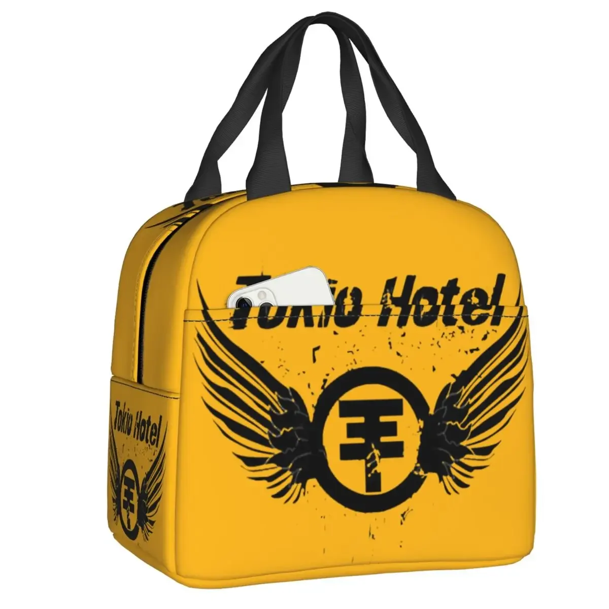 German Rock Tokio Hotel Lunch Bag Women Cooler Warm Insulated Lunch Container Box for Kids School Work Picnic Food Tote Bags