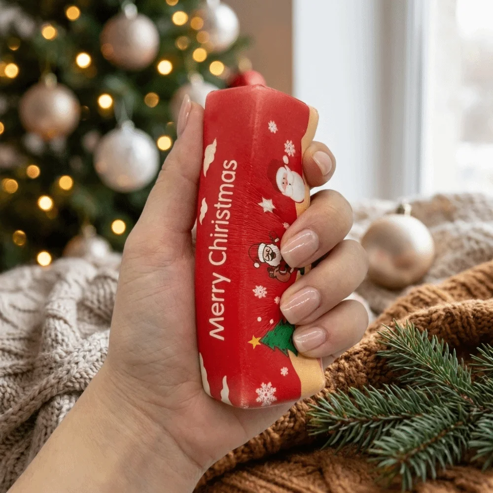 Christmas Theme Slow Rebound Butter Stick Squishy Stretchy Soft Texture Butter Stick Squeezing Toy Hand Relax Gently Squeeze