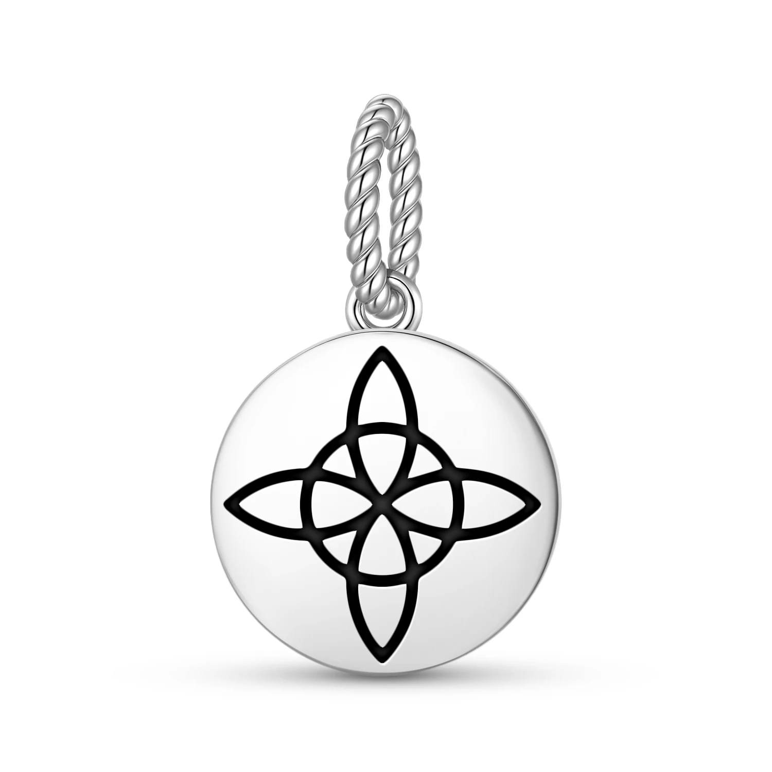 Wicca The Witch’s Knot Pendant 925 Sterling Silver Symbol Charm Bead for Women Bracelet Necklace Jewelry Fashion