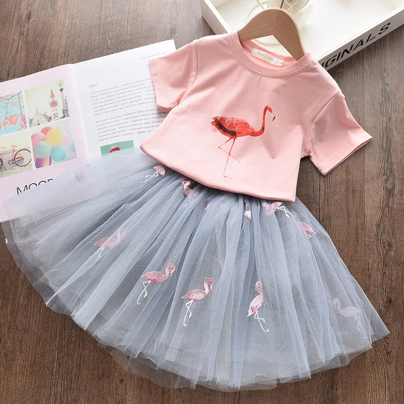 Kids Girls Casual Clothing Sets New Summer Baby Girl White Sleeveless Vest And Floral Skirt Suits Children\'s Bow Cute Outfits