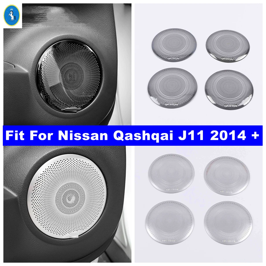 

Inner Door Stereo Speaker Loudspeaker Audio Sound Round Cover Trim Fit For Nissan Qashqai J11 2014 - 2021 Accessories Interior