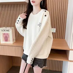 New Versatile and Stylish Round Neck Sweatshirt for Women Fashionable and Popular Long Sleeved Jacket