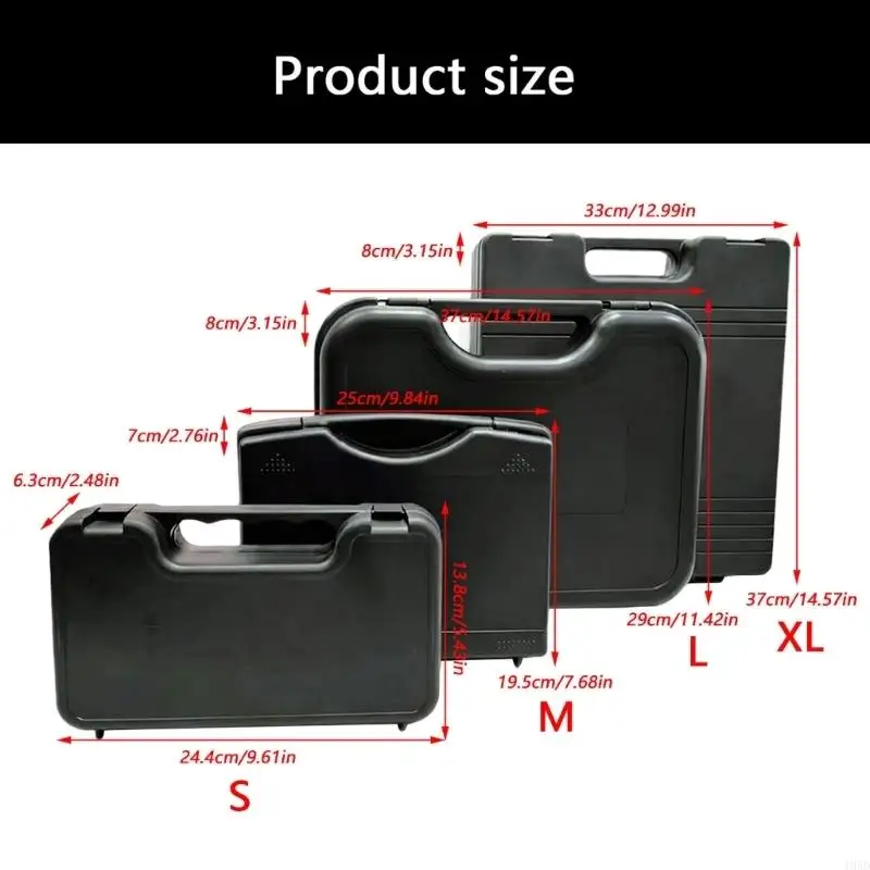 Strong Plastic Microphone Travel Case with Shock Absorbing Interior & Secure Locking Mechanism for Device Transportation 