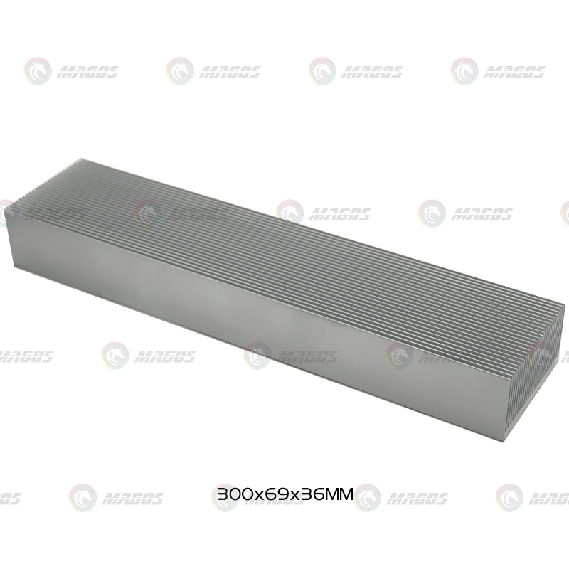 Elektronischer Kühler, Aluminium, dichte Zähne, Kühlkörper, extrudierter Kühlkörper, Computer-Wasserkühlsystem, 100/120/150/200/300 x 69 x 36 mm