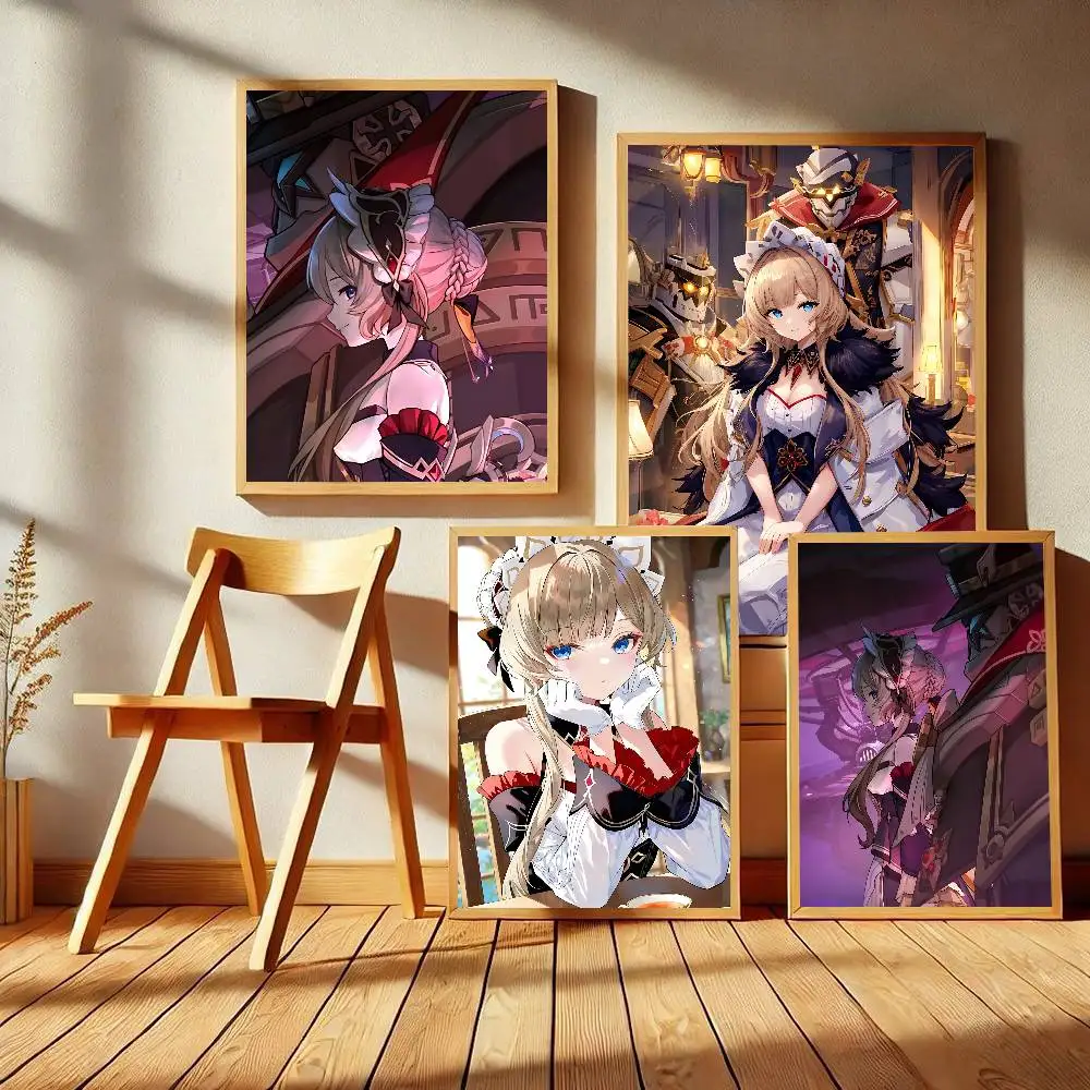 Anime Game Genshin Impact Sandrone Good Quality Prints And Posters Waterproof Paper Sticker Coffee House Posters Wall Stickers