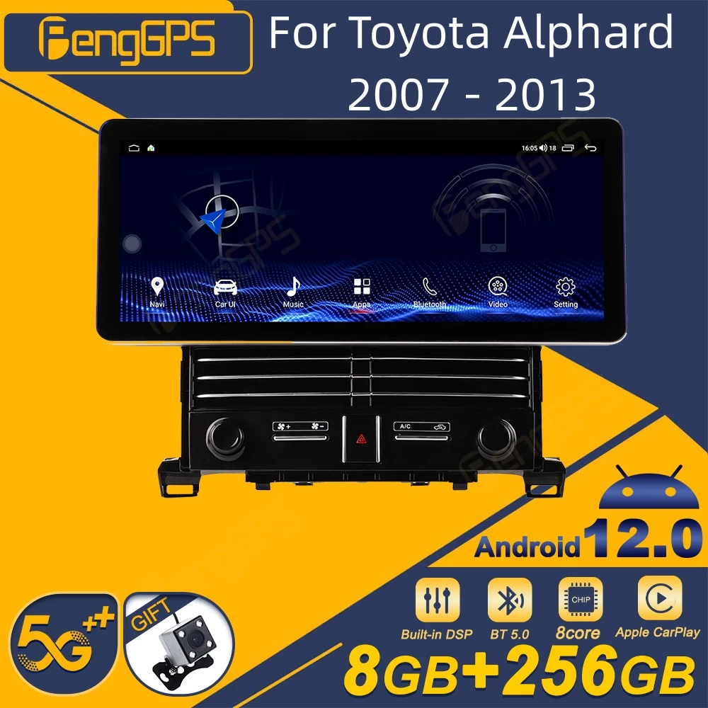 

Автомагнитола для Toyota Alphard 2007-2013, Android, 2Din, стереоприемник, Авторадио, мультимедийный плеер, GPS-навигация, экран головного устройства