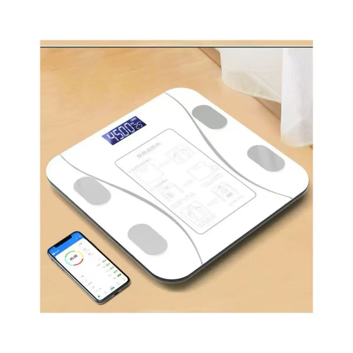 Body Fat Scale Smart Wireless Digital Bathroom Weight Scale Body Composition Analyzer With Smartphone App Bluetooth-compatible
