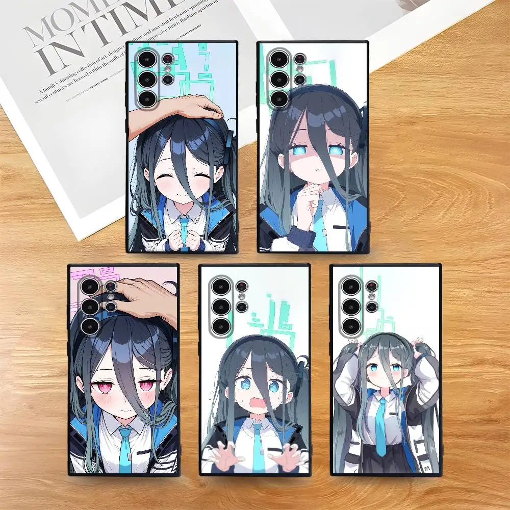 

Tendo Alice Blue A-Archive Phone Case For Samsung Galaxy S25 S24 S22 S23 Ultra S21 S20 Plus 5G Frosted Non-Slip Full Soft Cover