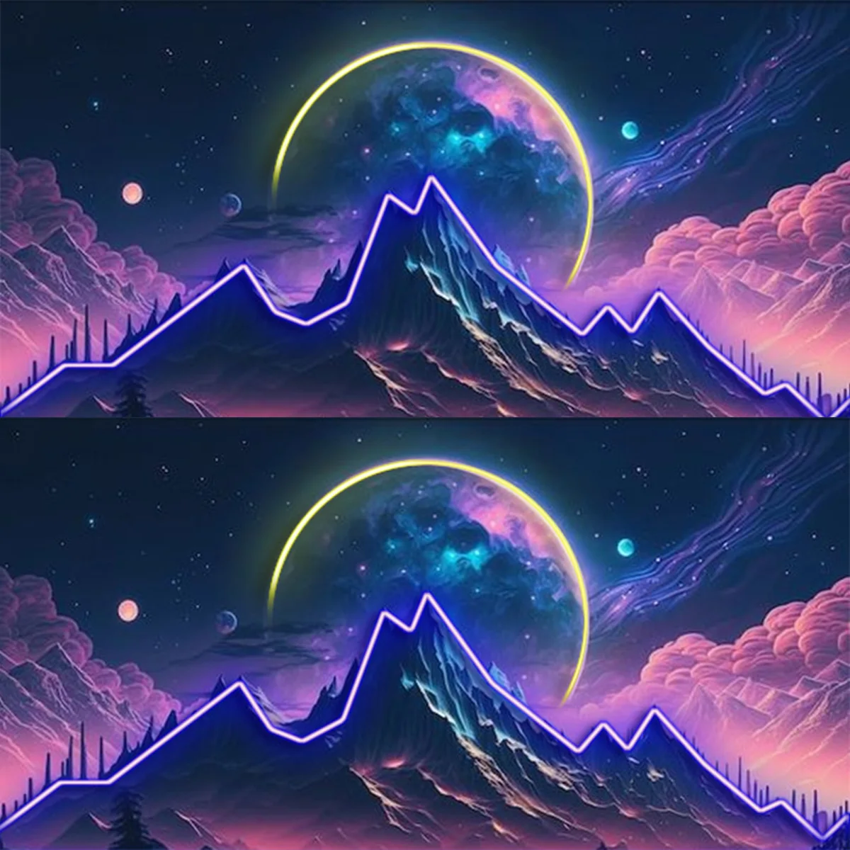 

Mountain Led Neon Sign UV Neon Light Room decor Wall hanging Custom Neon Sign Sunset Light Home Decor Unique Wall Art