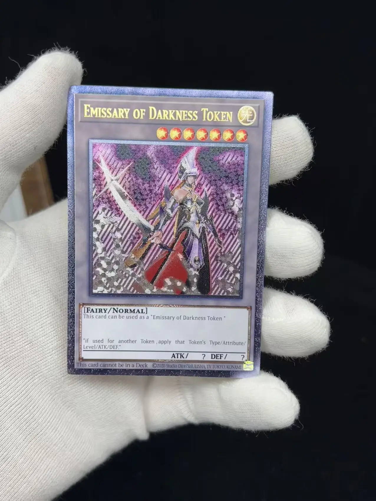 

Yu Gi Oh Ultimate Rare/UTR TCG Token Emissary of Darkness, английская коллекция, персонализированная игровая карта (не оригинальная карта)
