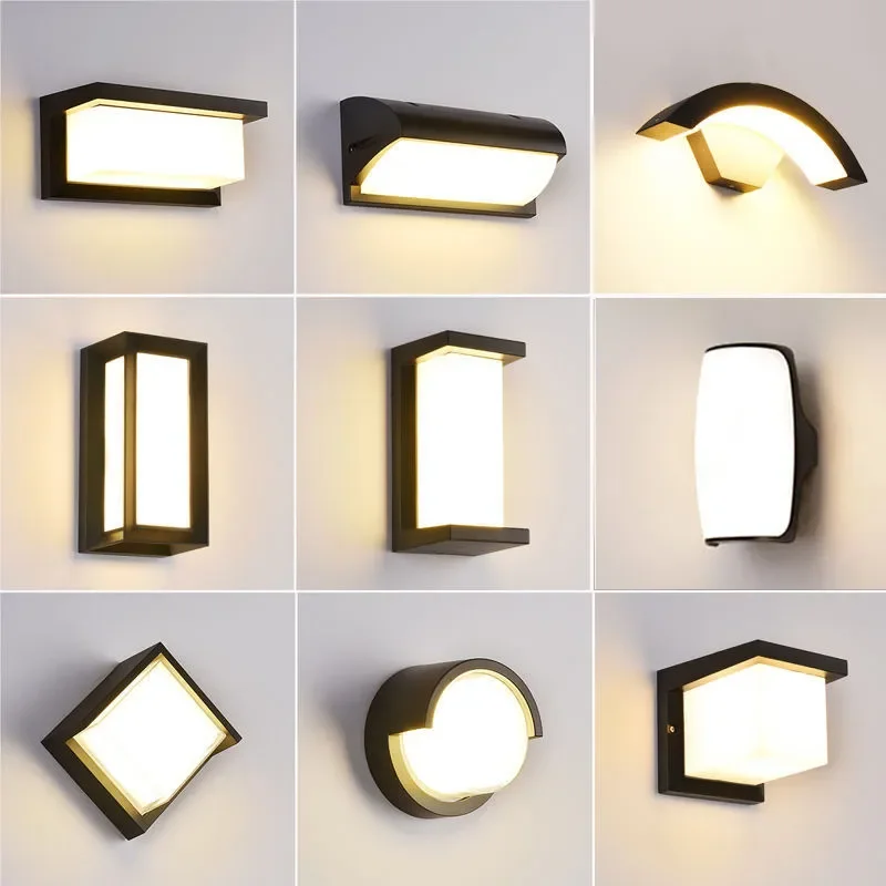 for Outdoor Waterproof LED Wall Light with Human Body Induction for Courtyard Villa Garden Corridor Aisle Entrance Lighting