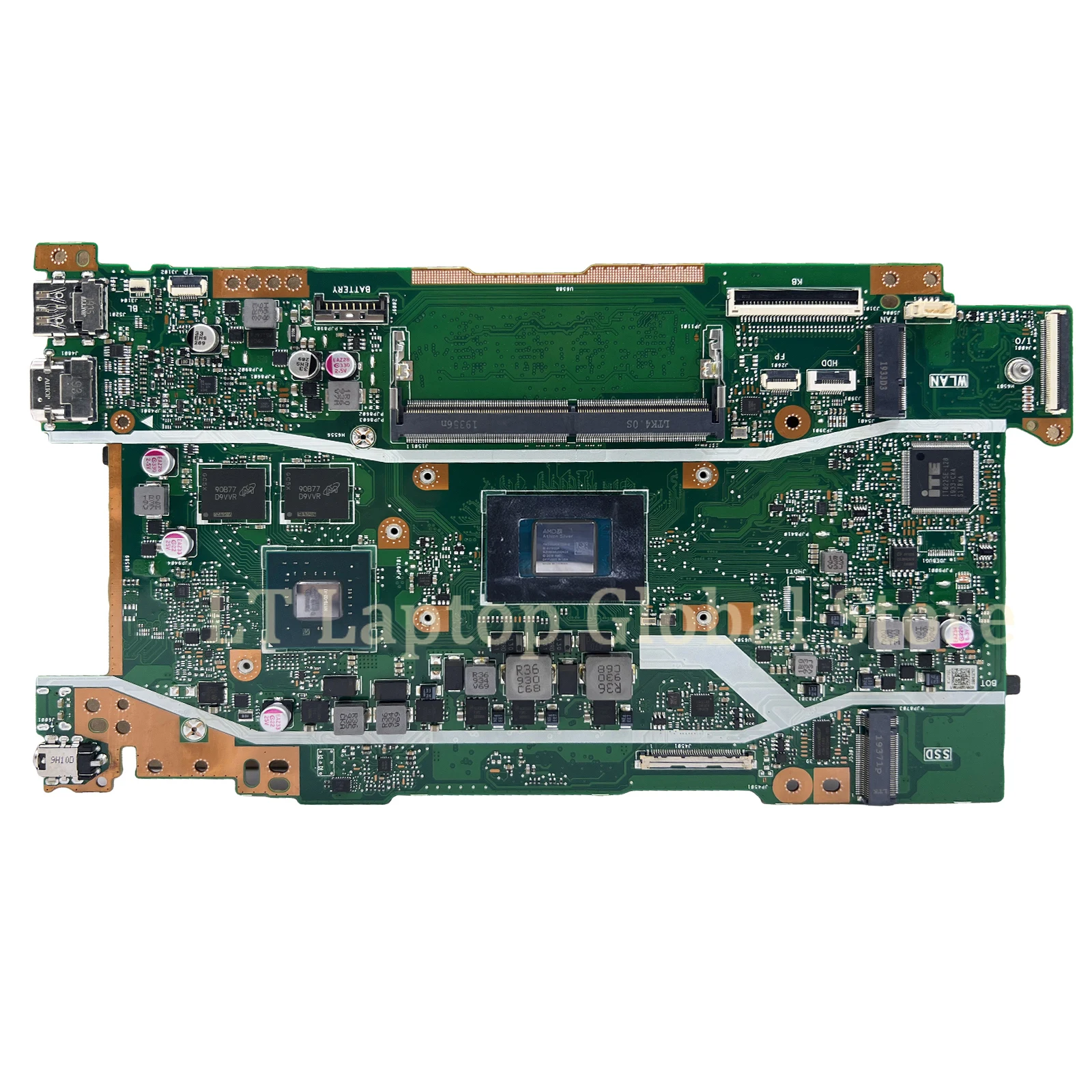 Motherboard Laptop X409DL, Motherboard untuk ASUS X509DL X409DA X409DJ X509DJ X509DA Mainboard dengan R3 R5 R7 3th CPU 4G-RAM