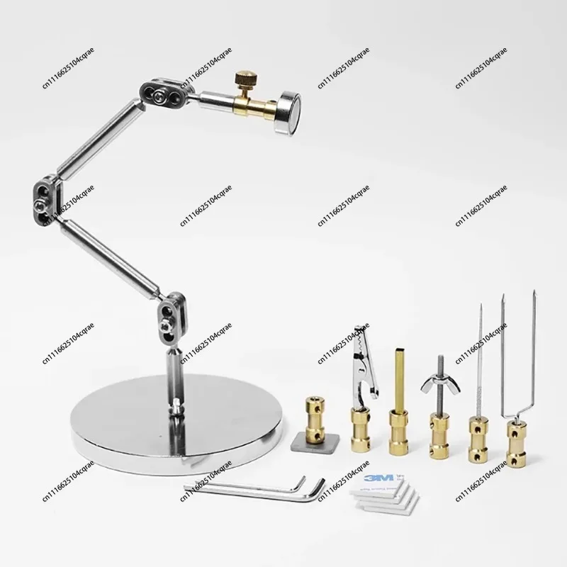 Upgraded Round-Base Stop Motion Animation Stand - 360° All-Direction Stainless Steel Holder with 7 Interchangeable Heads