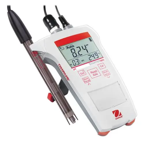 Ohaus Water Analysis Meters & Electrodes Starter 300 pH Convenient Portable pH Meter Liquid Crystal Display ST300 ST-300B