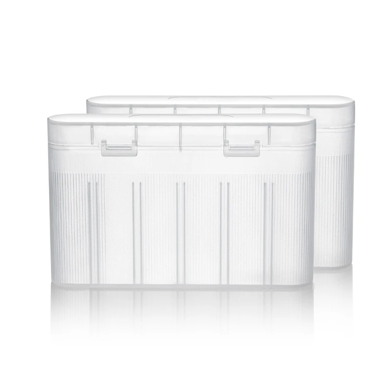 1-Slot/6-Slot กึ่งโปร่งใสกล่องเก็บแบตเตอรี่สำหรับ AAA/AA/18650 แบตเตอรี่แบตเตอรี่แบบพกพาผู้ถือกรณี