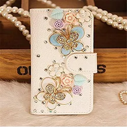 Luxury Bling Crystal Rhinestone Wallet Leather Flip Card Pouch Stand Cover Case For iphone14 11 12 13Pro XS MAX XR 5S 7 8 Case