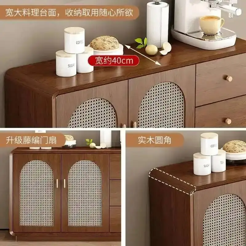 

Table Luxury Coffee Buffet Sideboard Side Kitchen Bar Wooden Cabinet Display Shelf Wooden Vine Cuisine Mobile Cucina Furniture