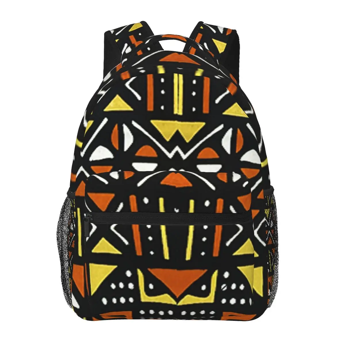 African Bogolan Mudcloth Backpacks Boys Girls Bookbag Students School Bags Cartoon Laptop Rucksack Shoulder Bag Large Capacity