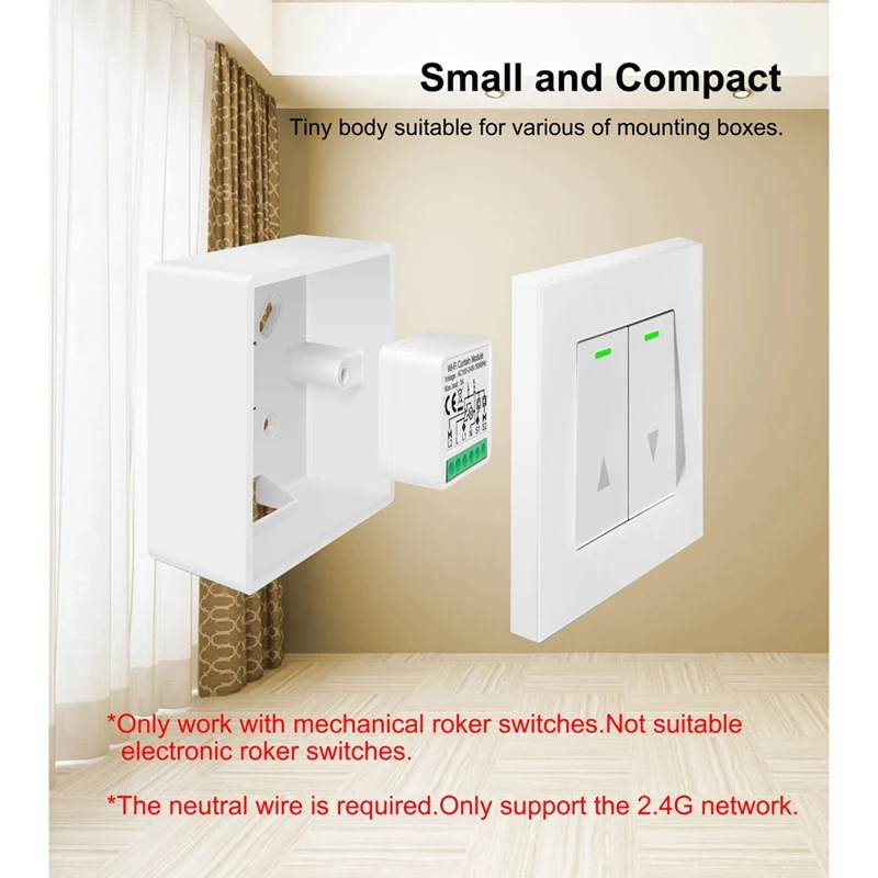 Tuya Zigbee Smart Curtain Switch Module Intelligent Circuit Breaker Support APP Remote Control For Curtain Switch