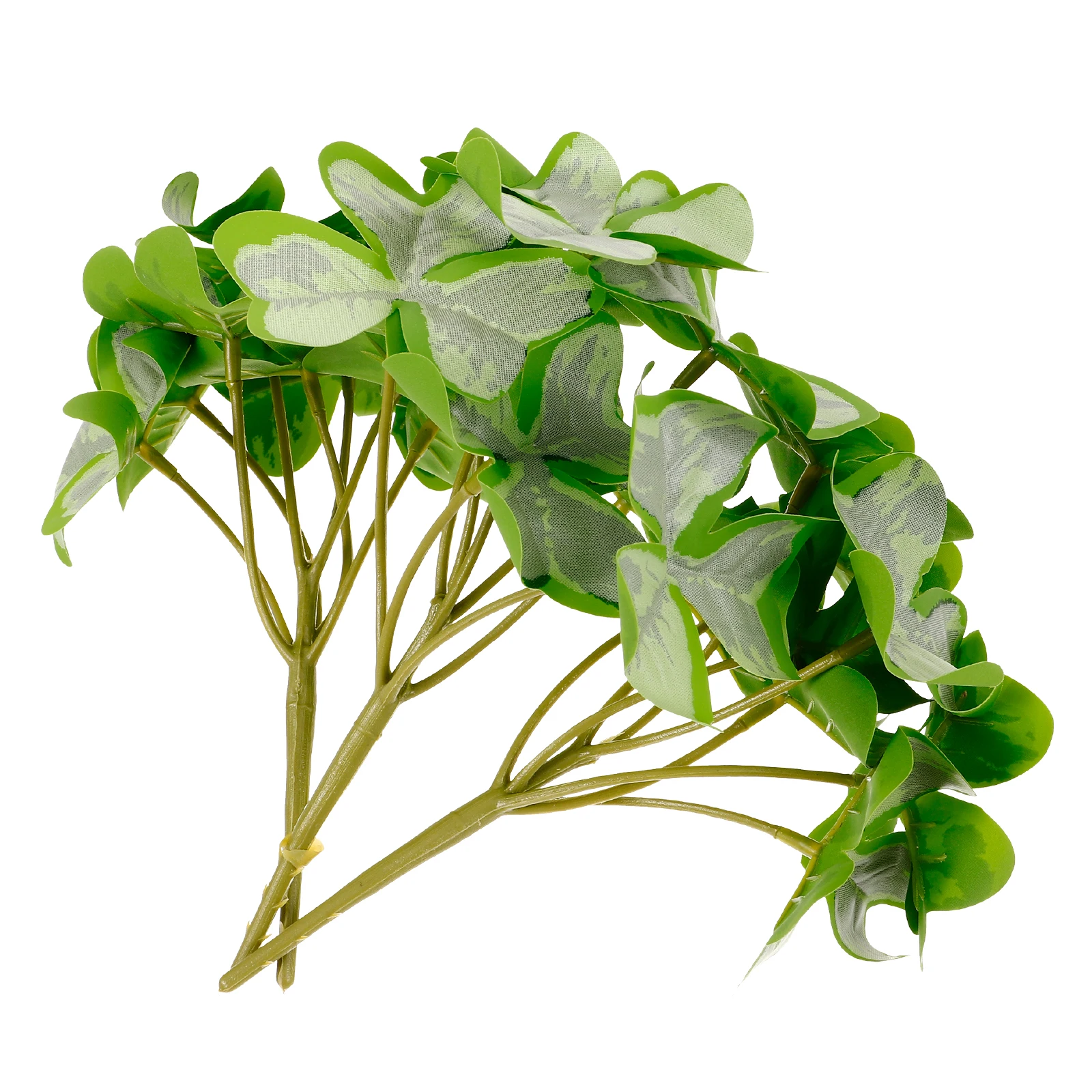 

5pcs Artificial Shamrock Bunch Realistic Green Plant Decor Fake Stem For Vase Table Centerpiece Home Office Faux Leaves Greenery