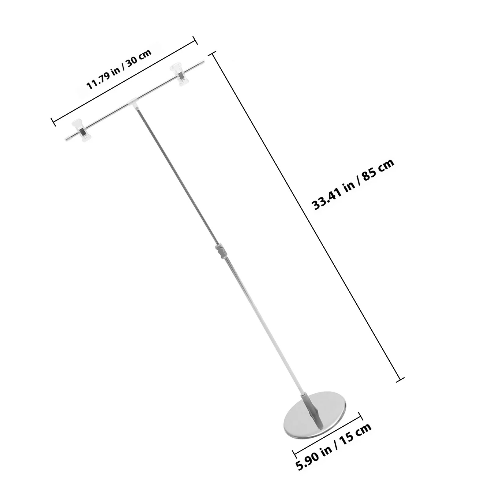 T 字型ポスターホルダーステンレス鋼調節可能なディスプレイスタンド取り外し可能なポータブルテーブルトップサインラック広告結婚式用