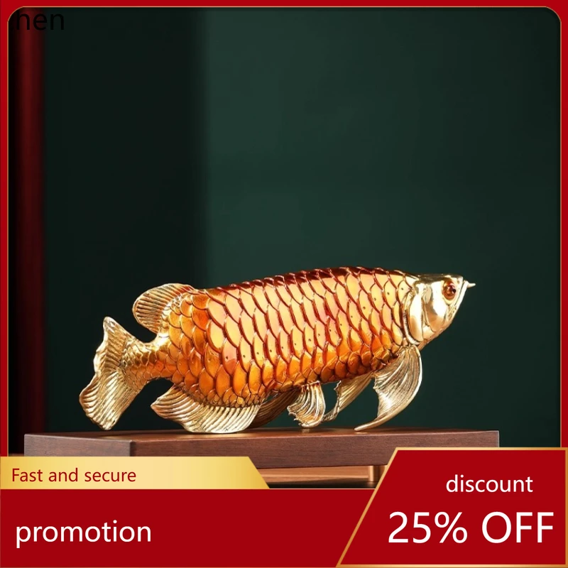HXL Золотой орнамент Arowana для украшения гостиной, входа, офиса
