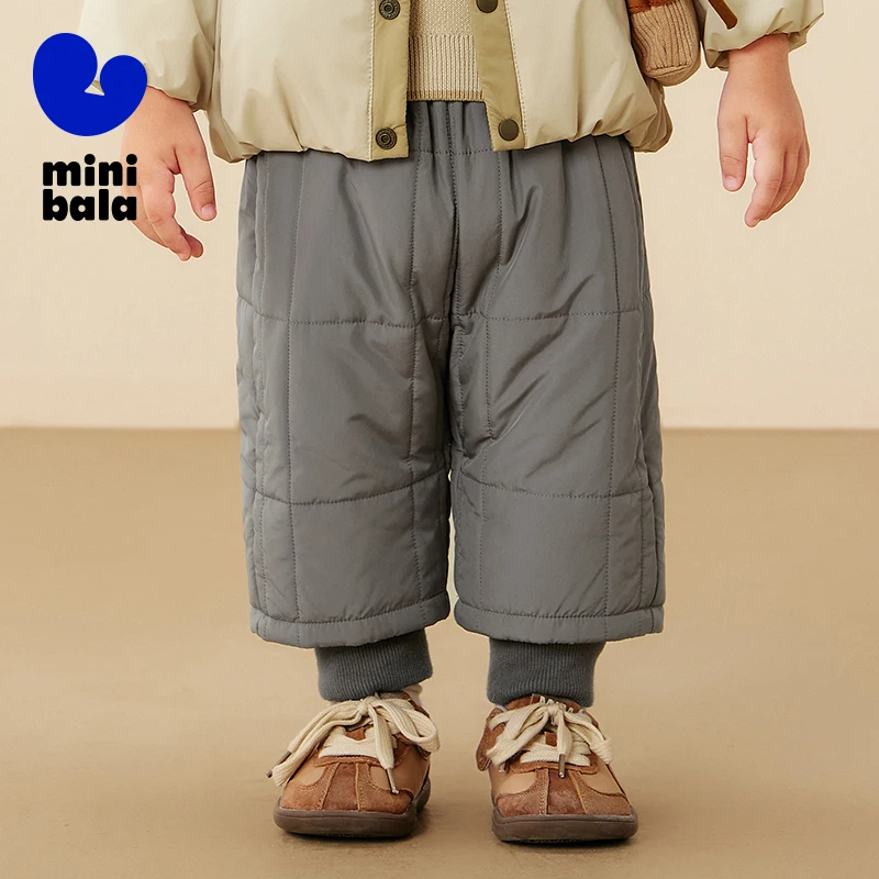 

Миниатюрные длинные штаны с хлопковой подкладкой для мальчиков и девочек, удобные теплые штаны на подкладке, новинка 2025 года, зима