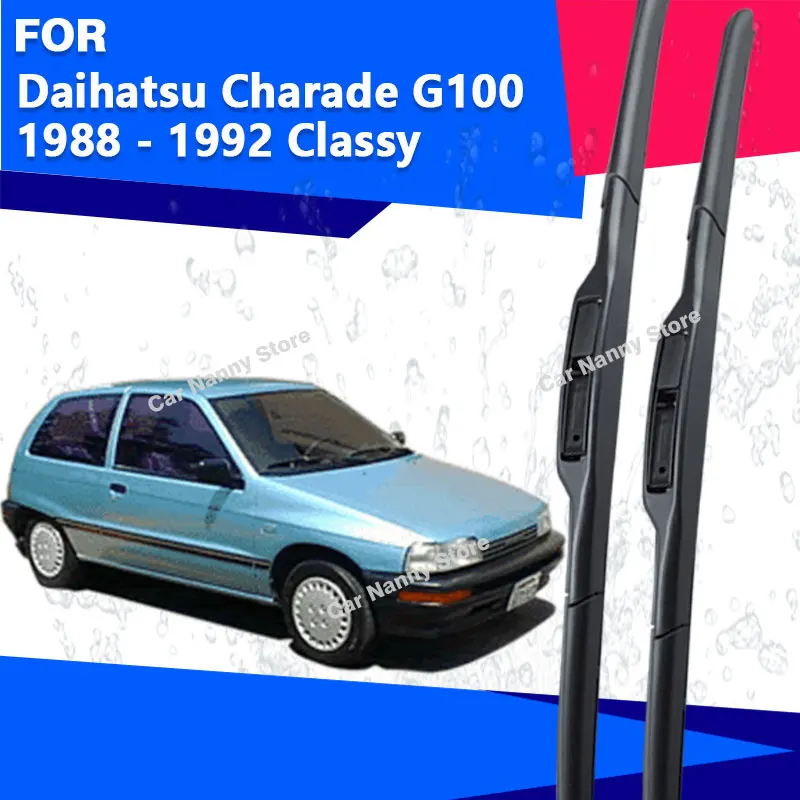 شفرات الزجاج الأمامي لـ Daihatsu Charade G100 1988 1989 1990 1991 1992 أنيق مساحات السيارة شريط مطاطي ممسحة ناعمة