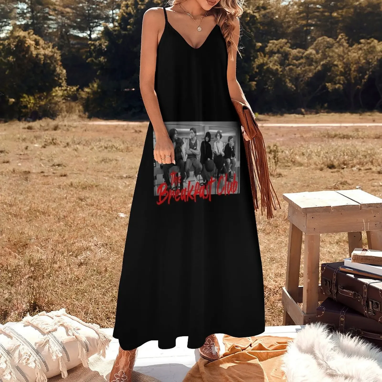 Funny Gift The Breakfast Comedy Film Club Cute Gift Sleeveless Dress Dance dresses Womens dresses