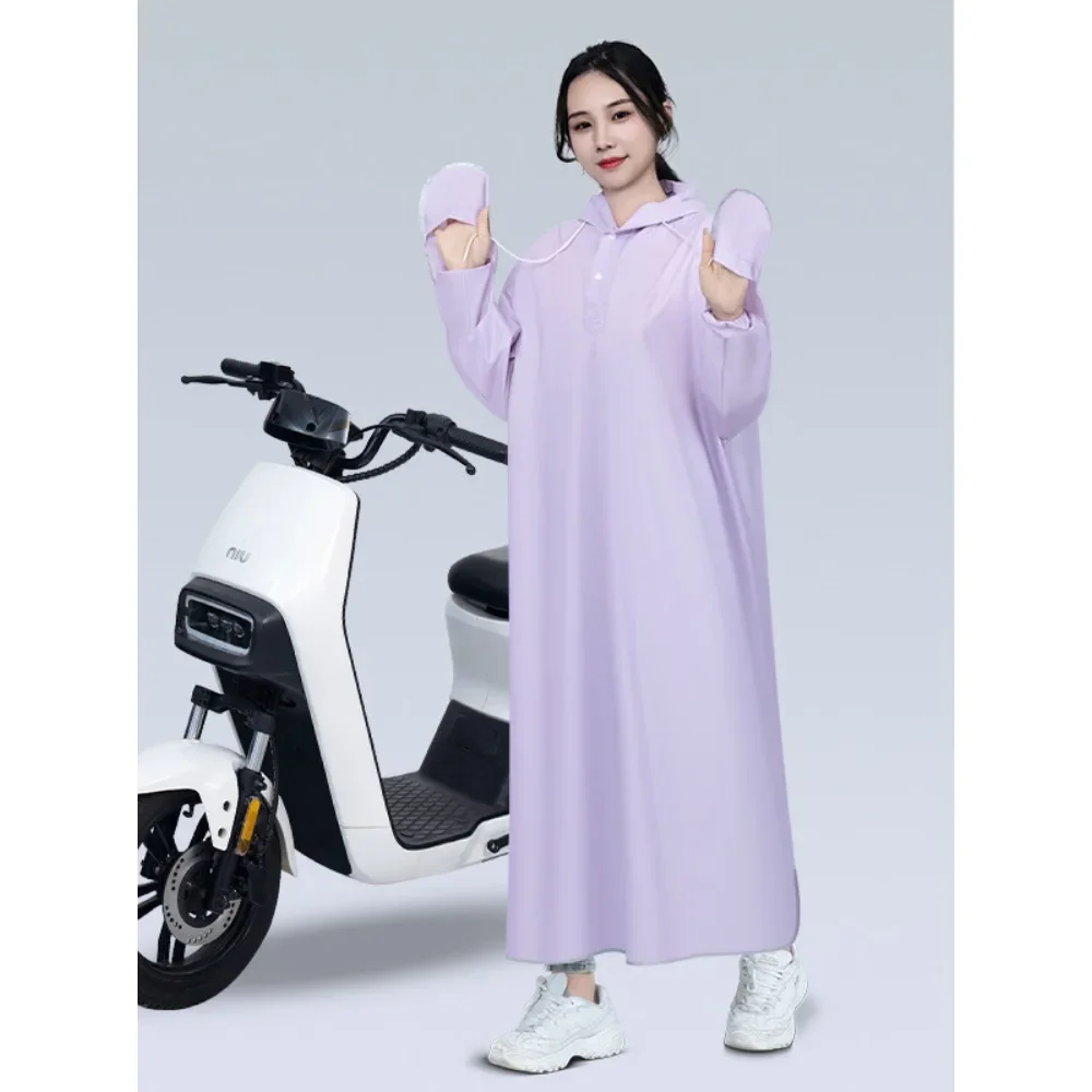 Raincoat Women's Electric Battery Car Long Full Body Anti Rainstorm Single Rider Adult Thickened Lengthened Poncho