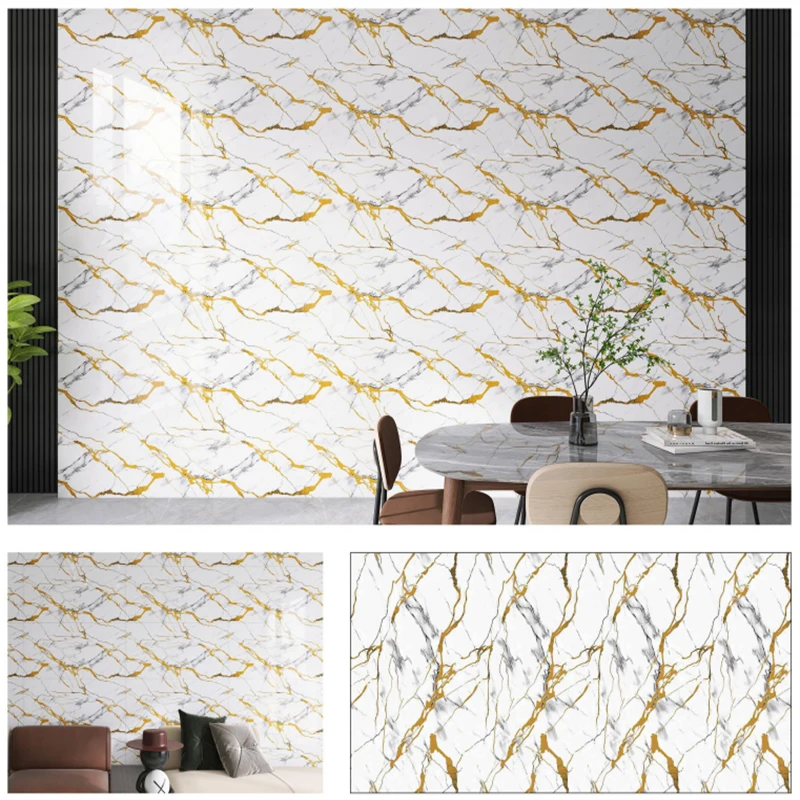 Autocollant de carrelage de salle de bains 30x60cm, autocollant étanche et résistant à l'humidité, autocollant de sol auto-adhésif épais, motif marbre, autocollant mural d'intérieur en PVC