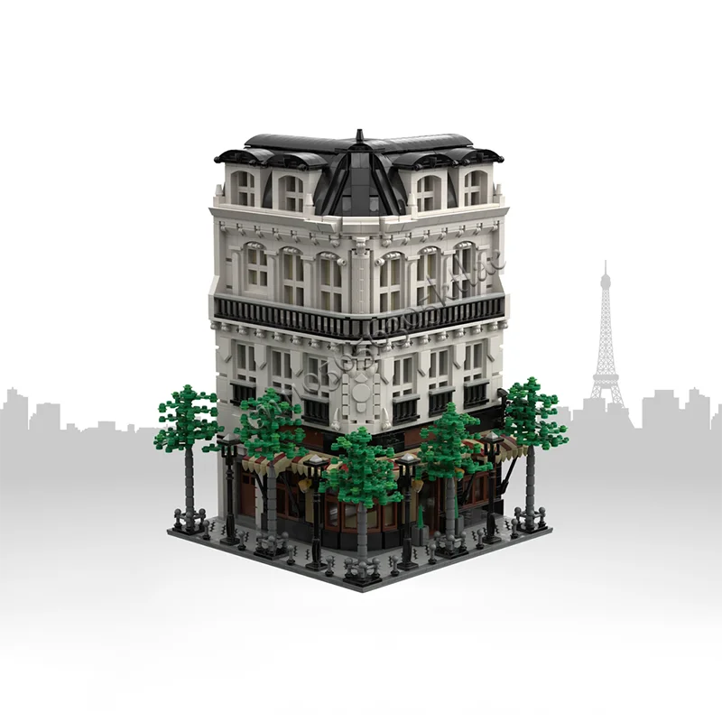 4204 PCS MOC Bakery And Coffee Shop Building Block Model Children Puzzle Educational Assembly DIY Popular Birthday Surprise Gift