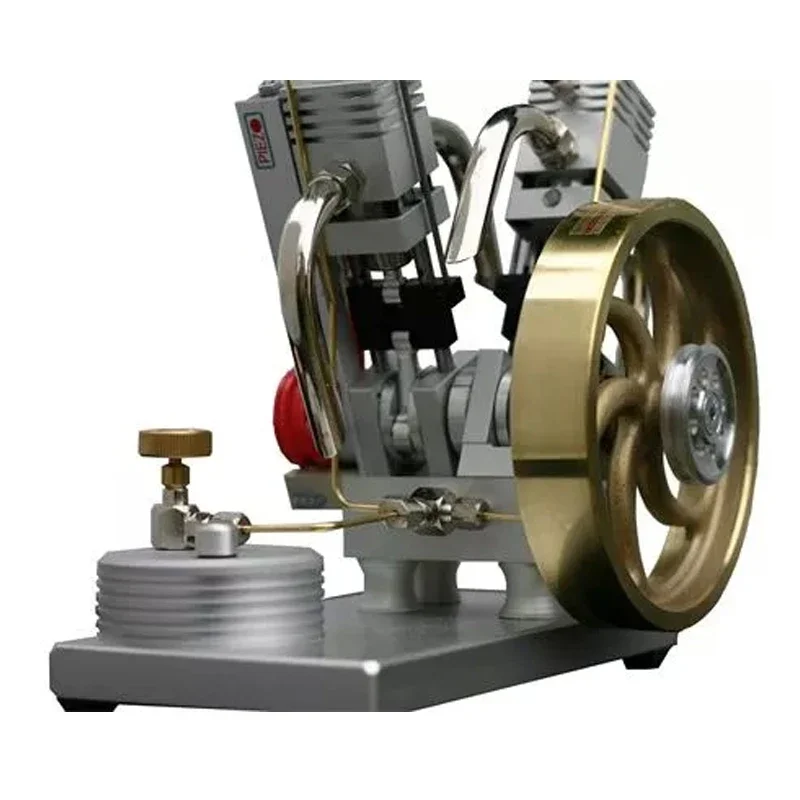 Modelo de motor a gasolina de cilindro duplo 3CC V2 Motor de combustão interna de cilindro único brinquedo de motor de energia a gás