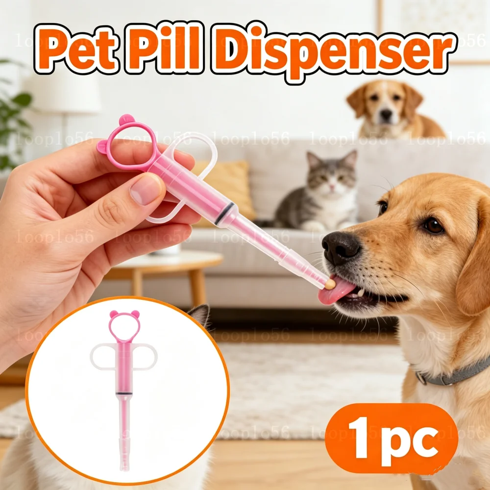 Medicine Feeder Dispenser Dogs Tablet Syringe Feeder Soft Tip Multi-Purpose Feeder Cat Pill Shooter Pet Pills Applicator Tool