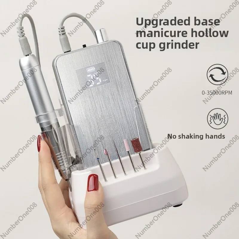 Portable Coreless Motor Nail Drill Machine Quiet Rechargeable for Salon Use