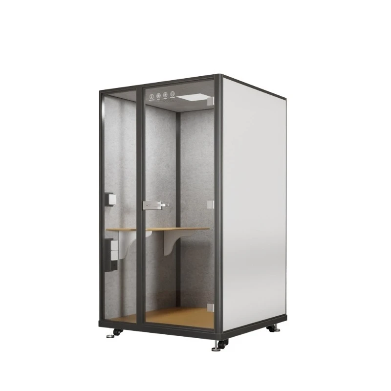 Modern Multi-Function Movable Telephone Booth Storage Soundproof Steel Frame Ventilation System