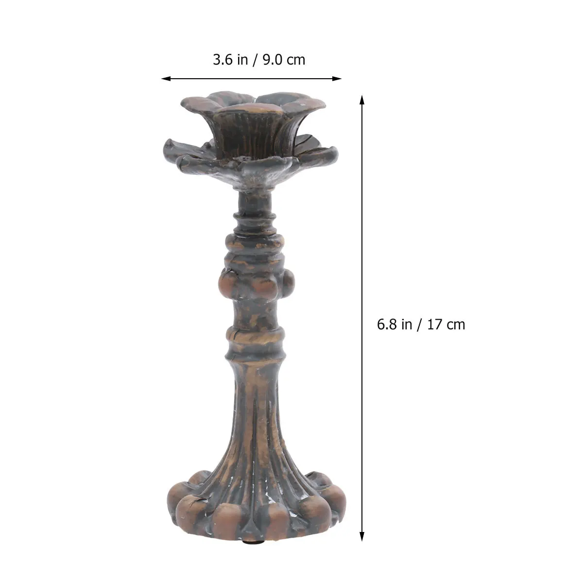 

1Pcs Resin Candlestick Vintage Style Stable Pedestal Decorative Sconce Romantic Home Decor Candlestick