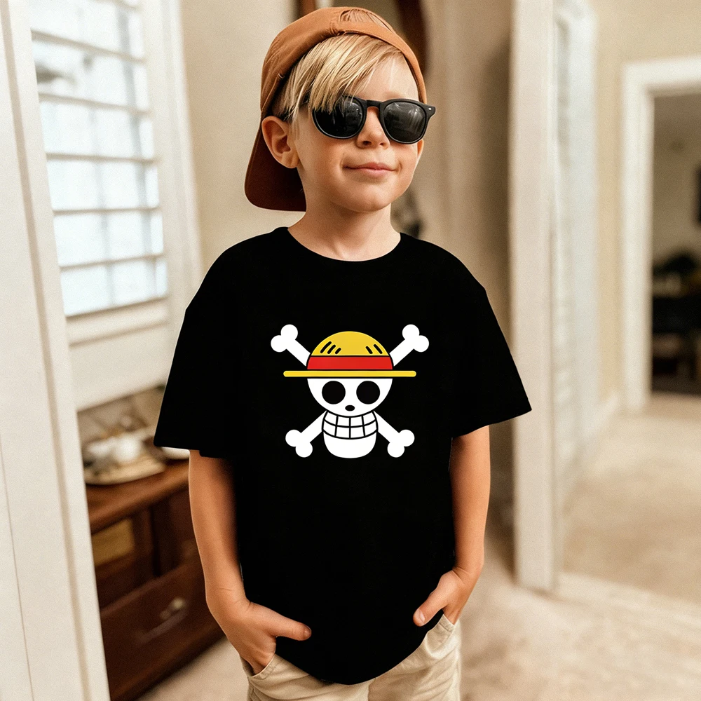 

One Piece Japanese Anime Printed Men's T-Shirt Roronoa Zoro Boy Children's Harajuku Short Sleeve Kids Luffy T-shirt Clothing
