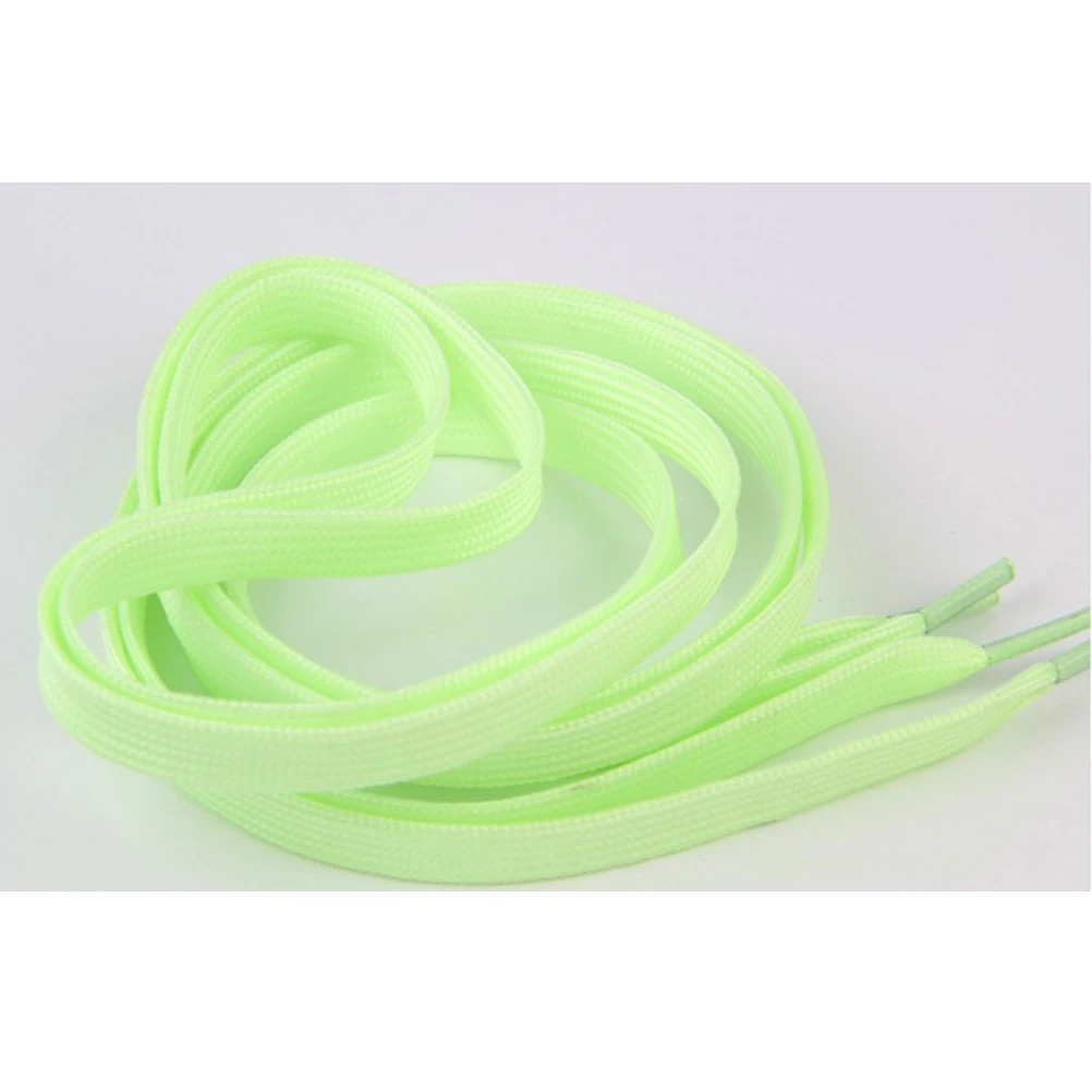

Glow in Dark Elastic Sports Shoe Lace Light Green Plastic Tip Sneakers Replacement Fluorescent