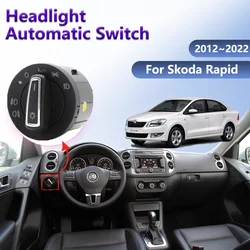 For Skoda Rapid Volkswagen Polo 2012~2022 Car Headlight Automatic Switch Auto Light Sensor Refit Head Lamps Interior Accessories