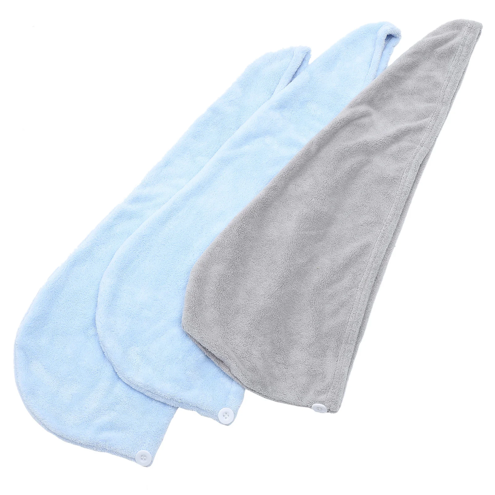 3 قطعة منشفة تجفيف الشعر المحمولة خفيفة الوزن، سريعة الجفاف ومرنة للاستخدام أثناء السفر، مستلزمات عرض أغطية تجفيف الشعر