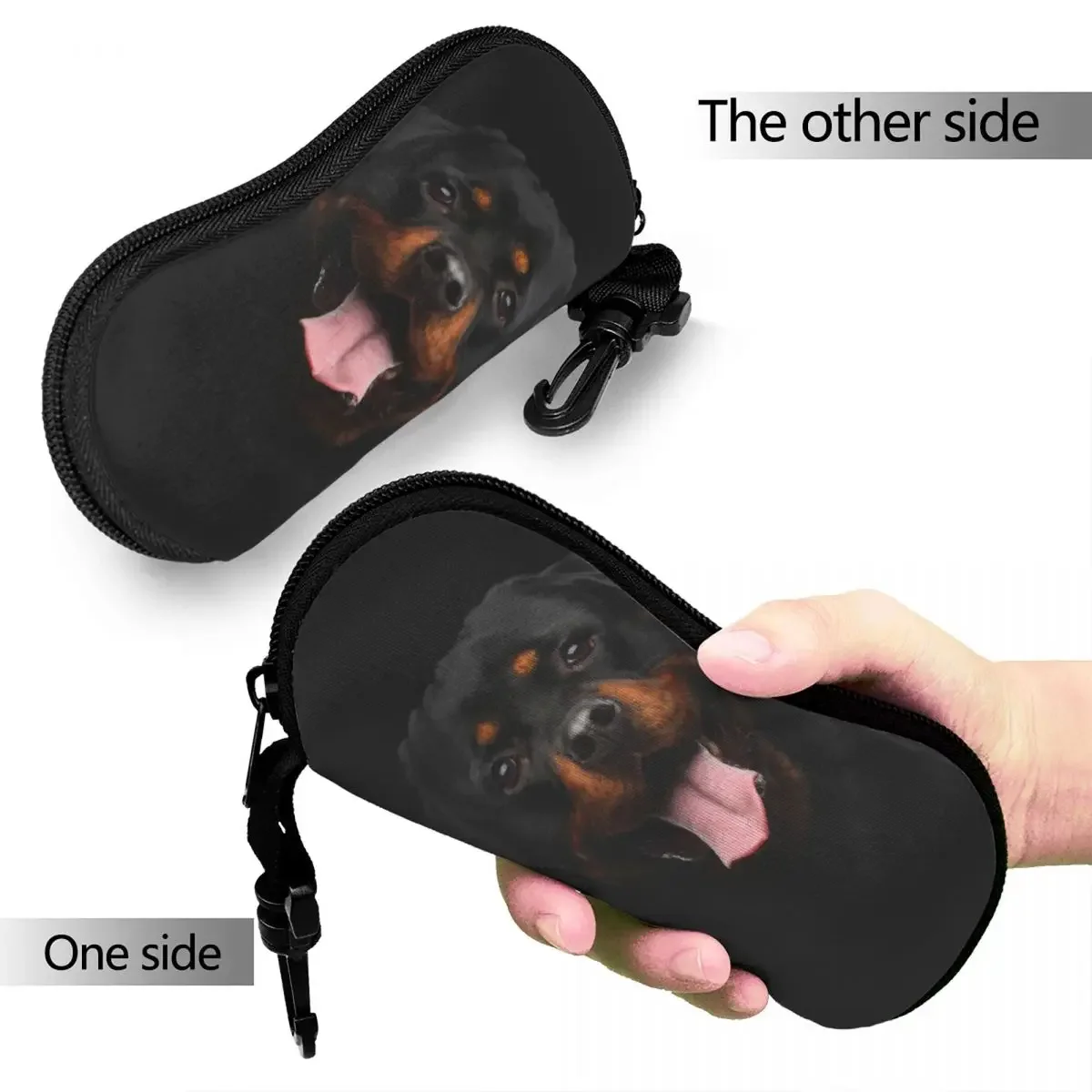 Rottweiler Dog Glasses Case Men Women Fashion Gift for Animal Dogs Lover Sunglasses Storage Box Charming Sunglasses Box