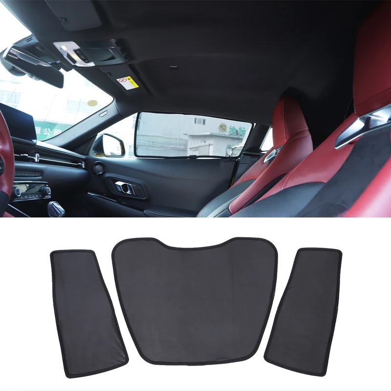 Memory Steel Insect Screen Mesh Net 3PCS For Toyota GR Supra 2019+ Window Protector Styling Accessories
