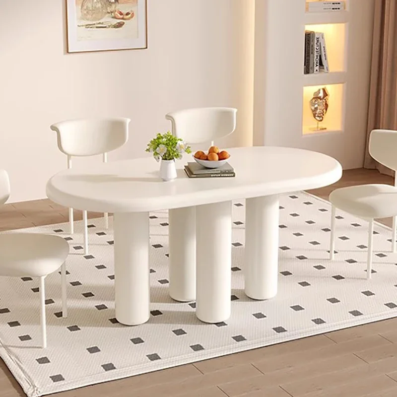 

m Snack Designer Dining Tables Oval White Food Kitchen Nordic Table Decoration Luxury Muebles Cocina Living Room Furnitures m