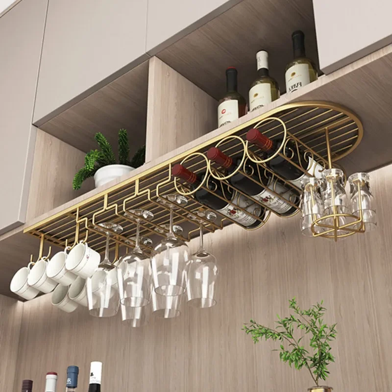 European red wine rack upside down household glass hanging ornament modern simple multi-functional bar counter rack