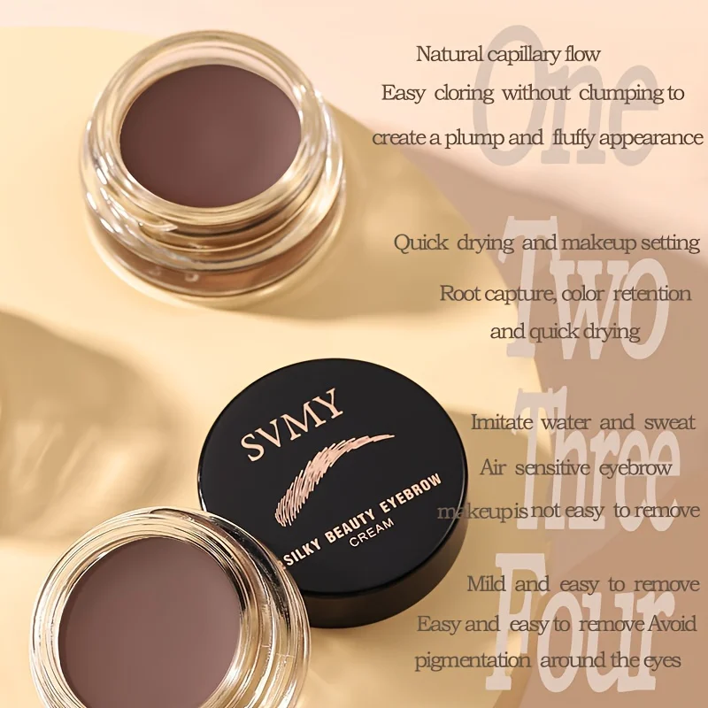 Quick-drying waterproof and sweat-proof eyebrow cream for brown and light brown eyebrows that do not fade and are long-lasting e